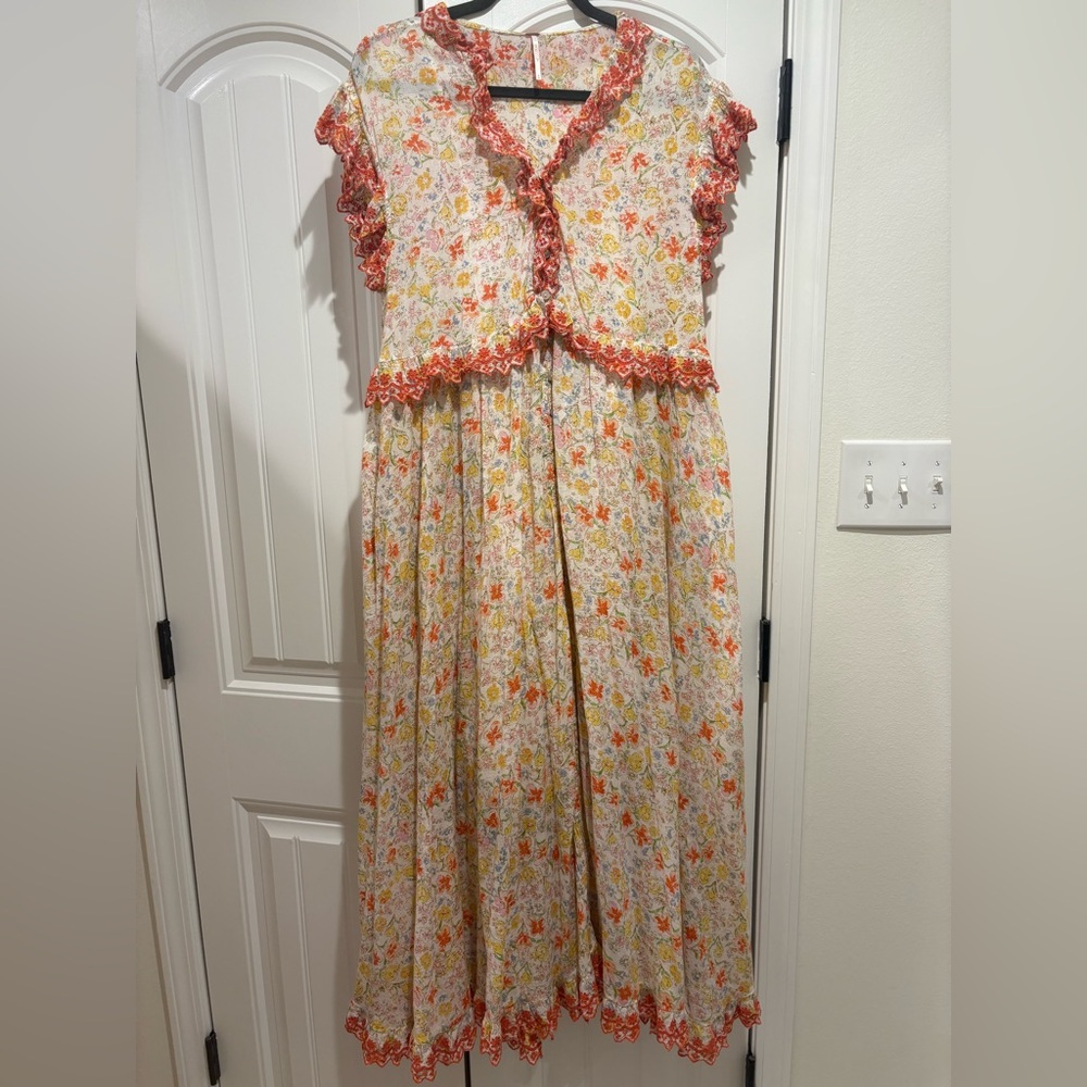 FREE PEOPLE EUC FLORAL MAXI DRESS